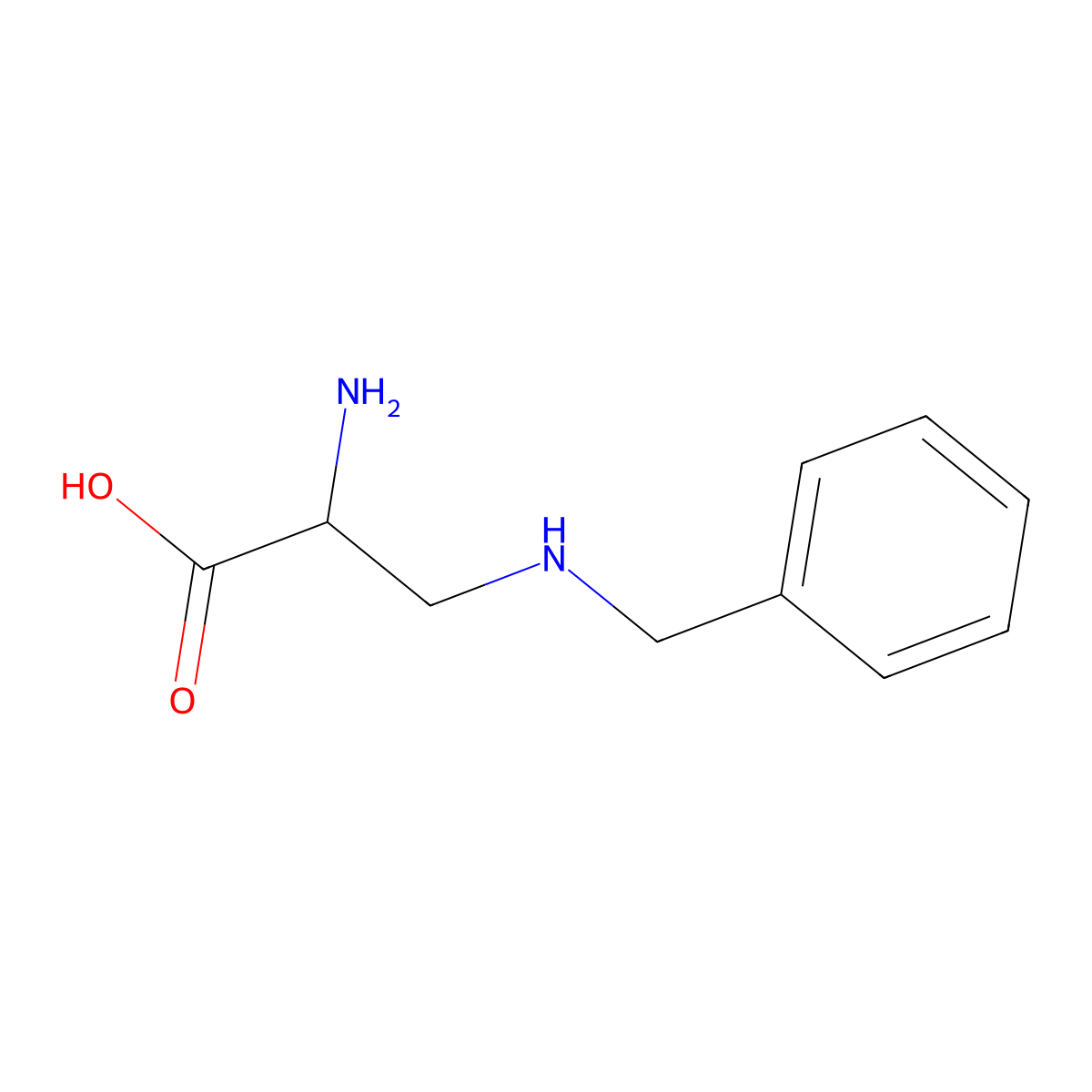 2-Amino-3-(benzylamino)propanoic acid molecular structure, CAS 859059-33-9