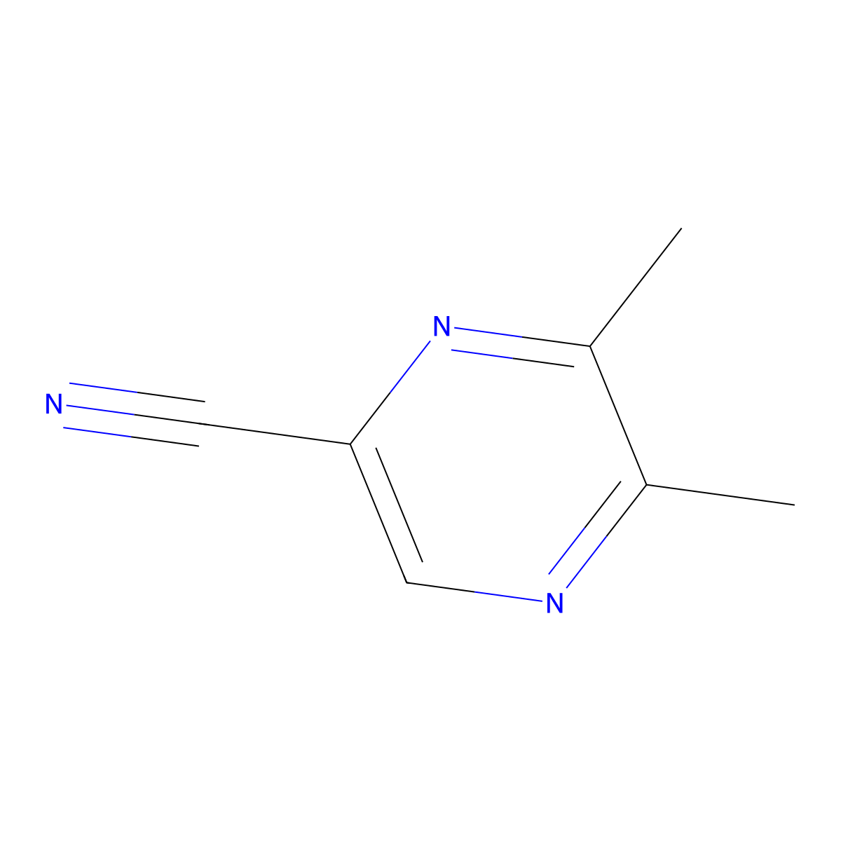 5,6-Dimethylpyrazine-2-carbonitrile molecular structure, CAS 859063-99-3