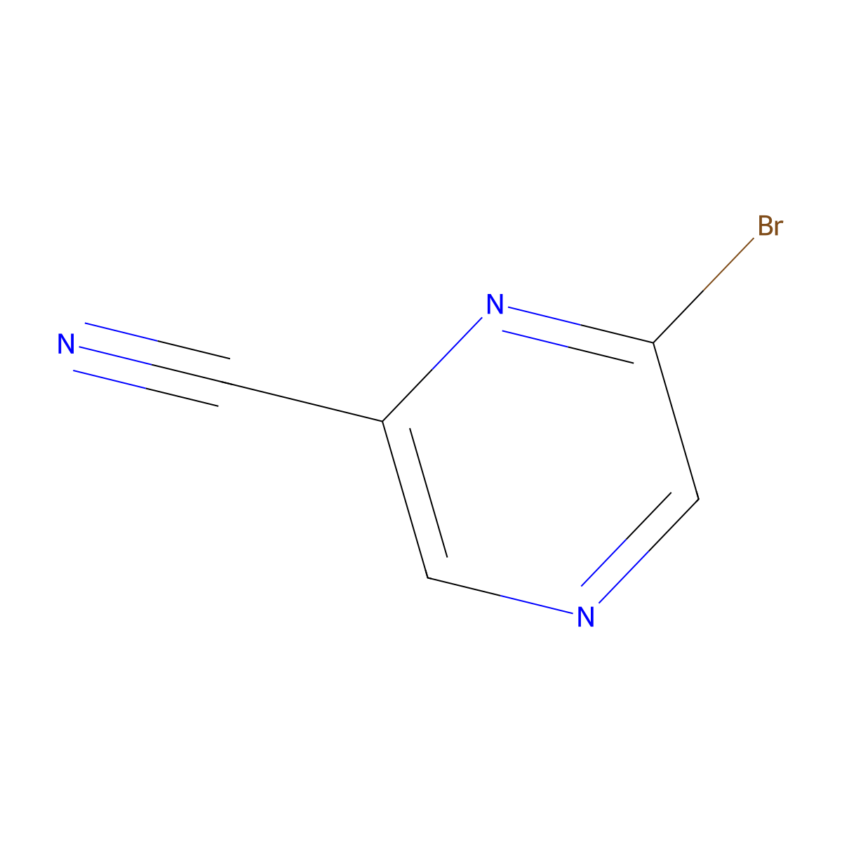6-Bromopyrazine-2-carbonitrile molecular structure, CAS 859064-02-1