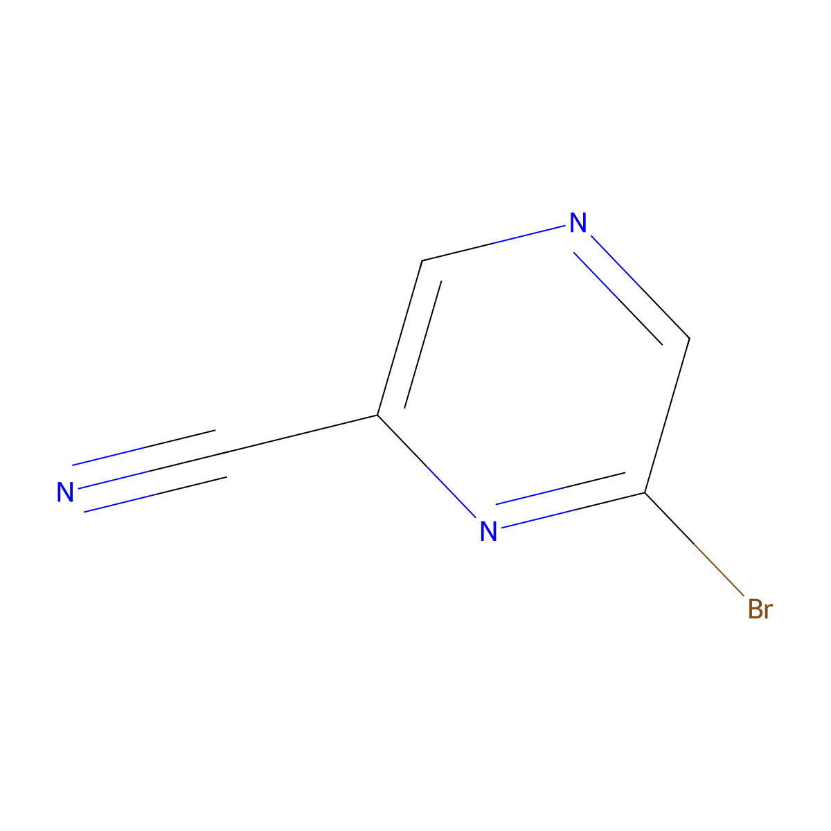 6-Bromopyrazine-2-carbonitrile molecular structure, CAS 859064-02-1