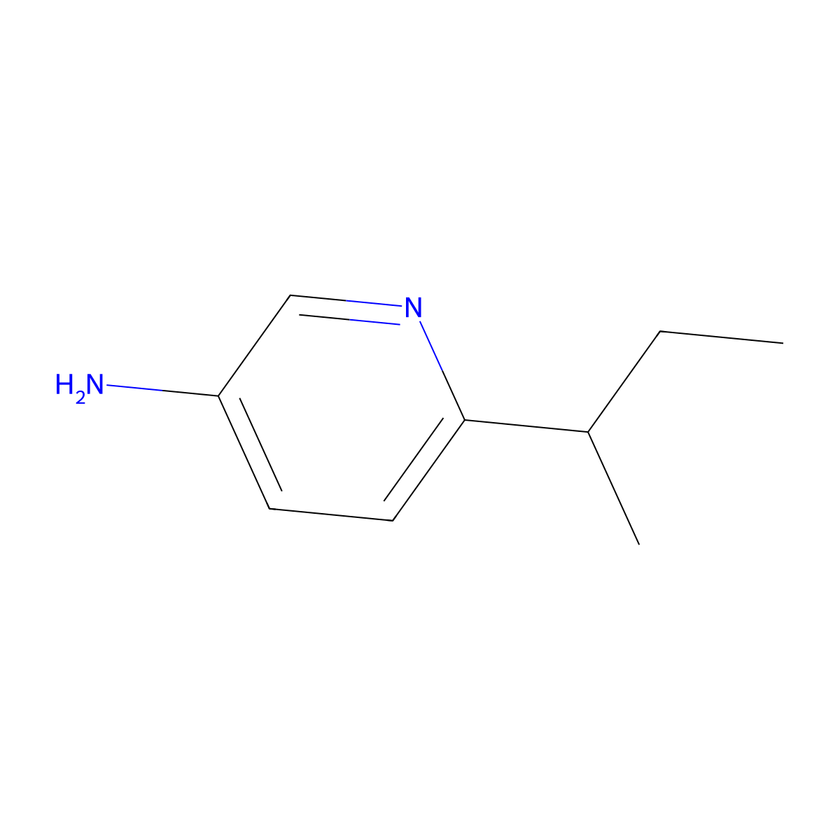 6-(sec-Butyl)pyridin-3-amine molecular structure, CAS 859064-55-4
