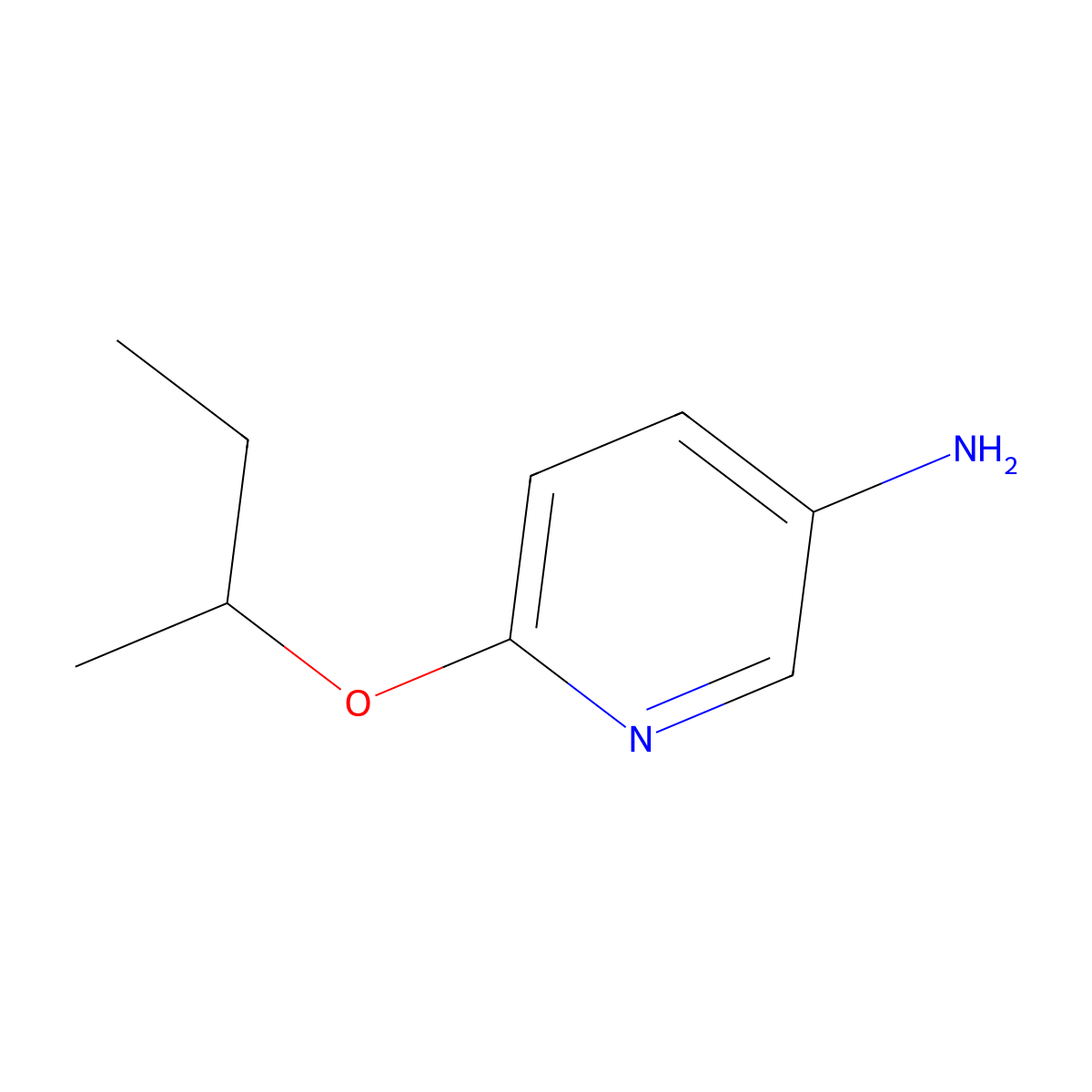 6-(Butan-2-yloxy)pyridin-3-amine molecular structure, CAS 859064-63-4