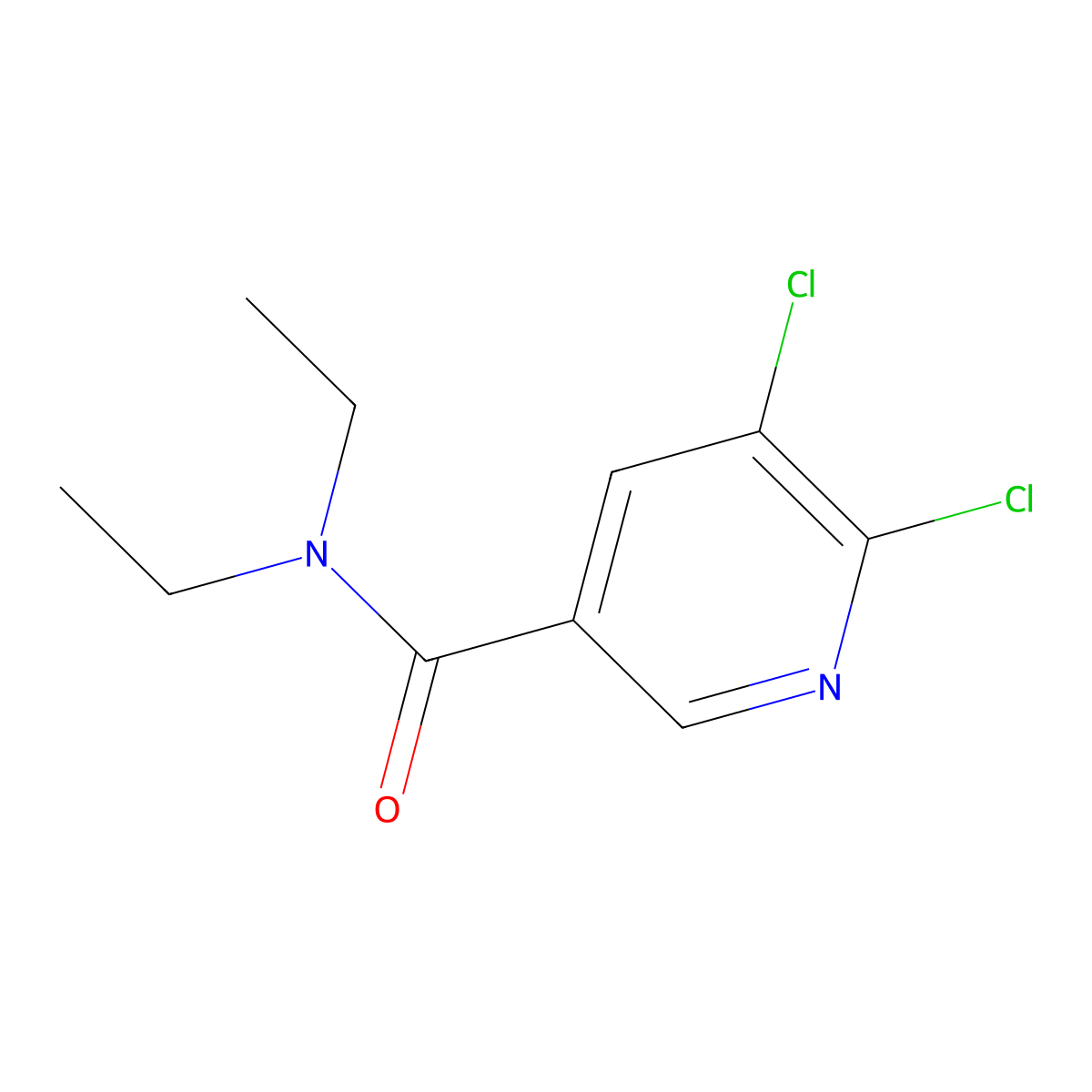 5,6-Dichloro-N,N-diethylnicotinamide molecular structure, CAS 859069-64-0