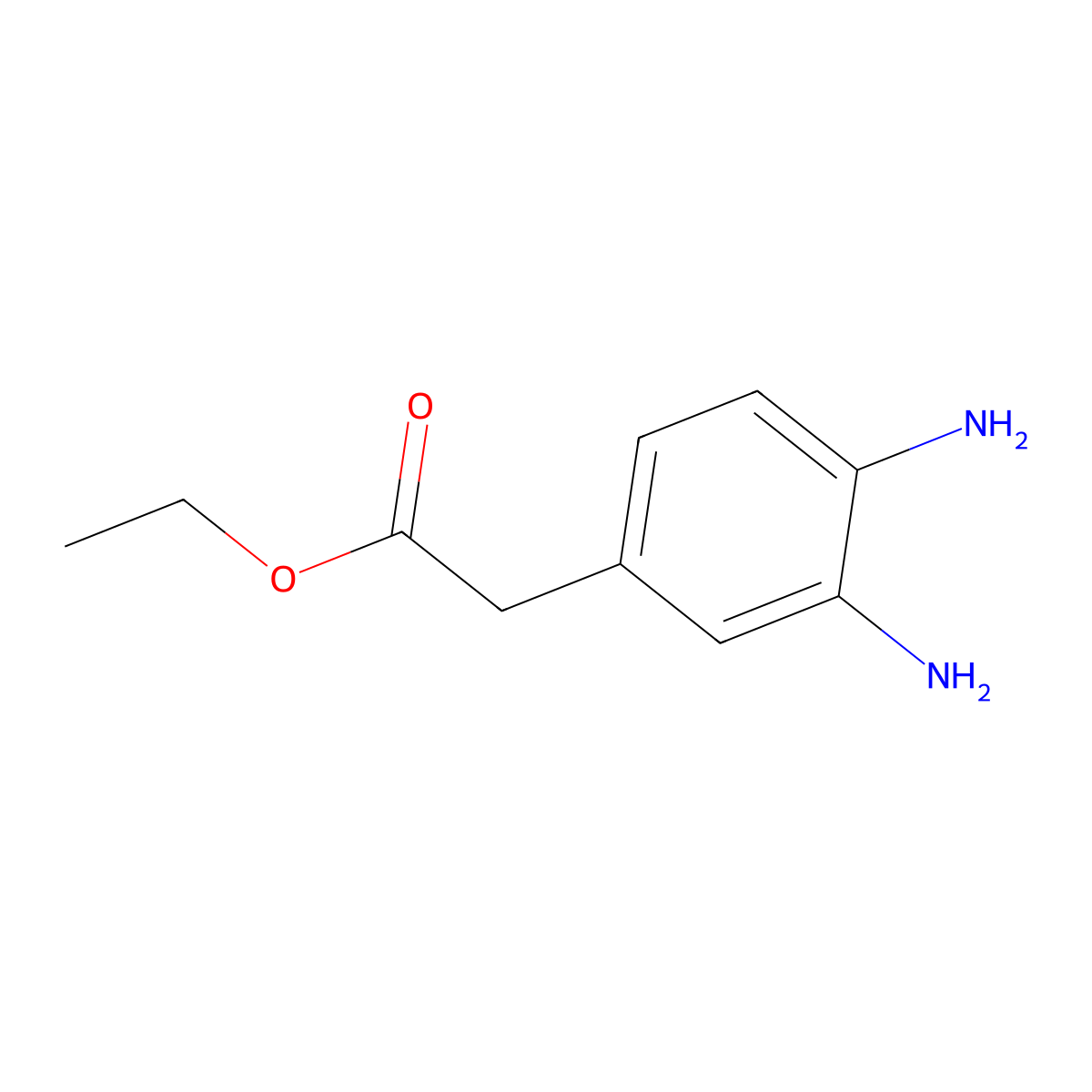 Ethyl 2-(3,4-diaminophenyl)acetate molecular structure, CAS 85907-78-4