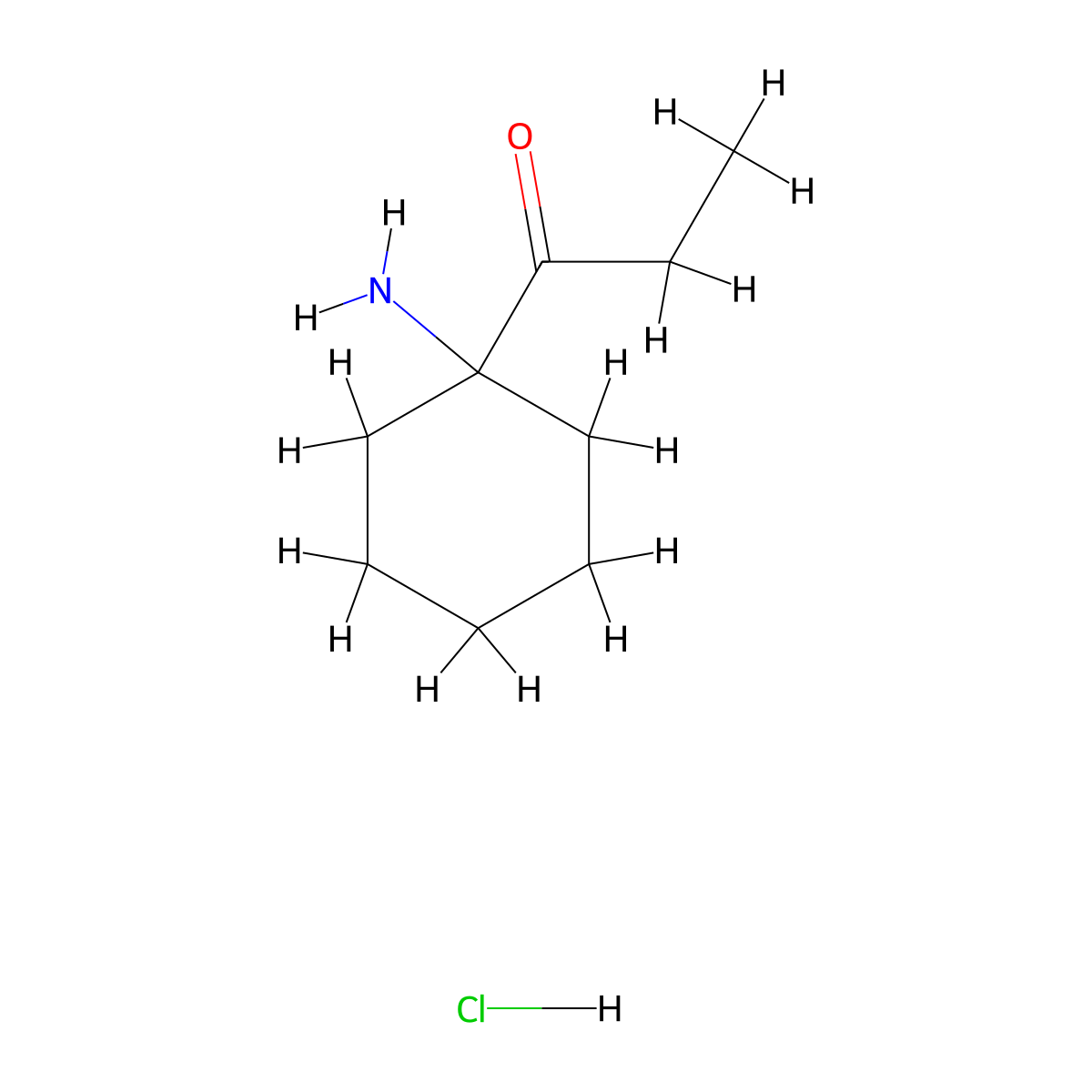 1-(1-Aminocyclohexyl)propan-1-one hydrochloride molecular structure, CAS 859076-57-6