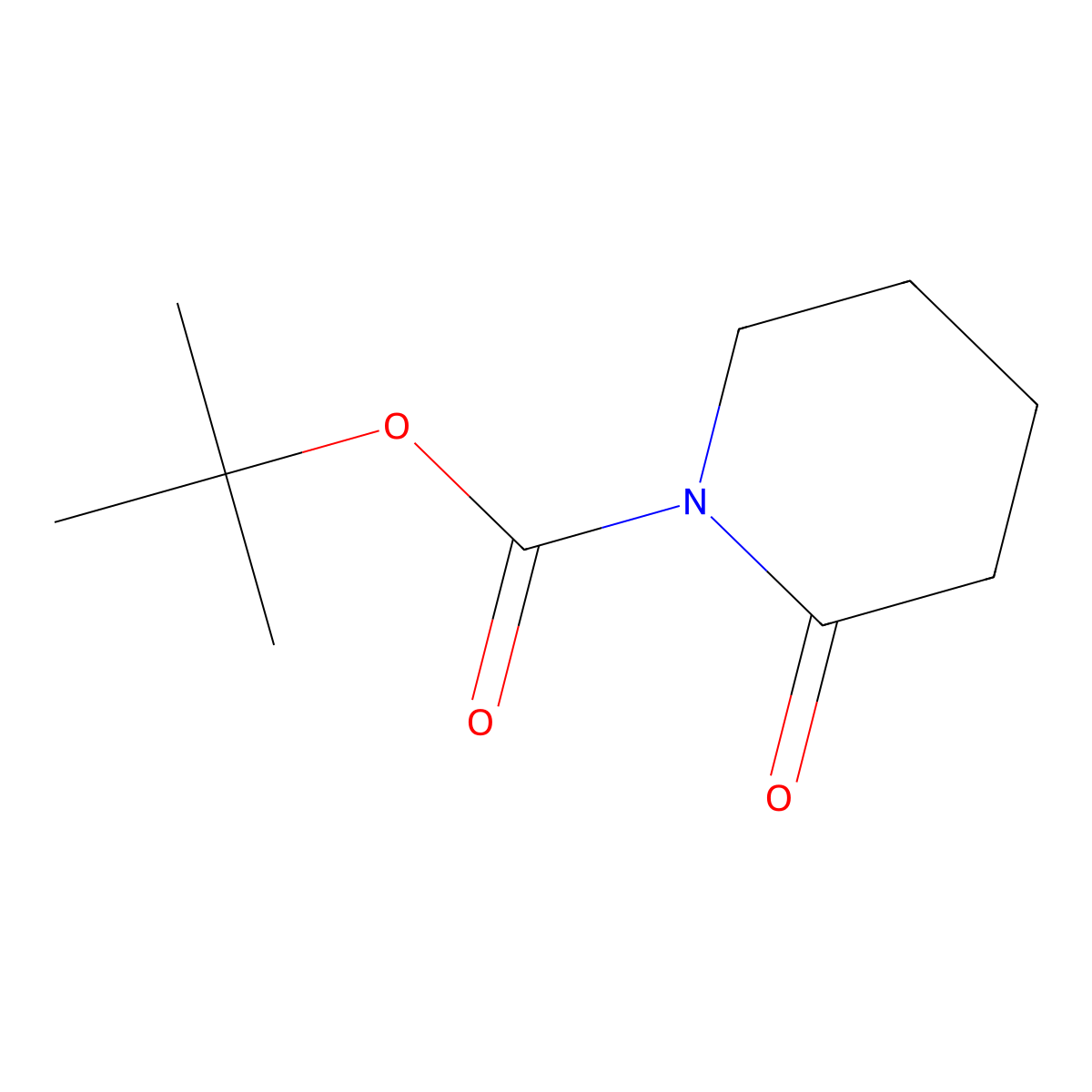 tert-Butyl 2-oxopiperidine-1-carboxylate molecular structure, CAS 85908-96-9