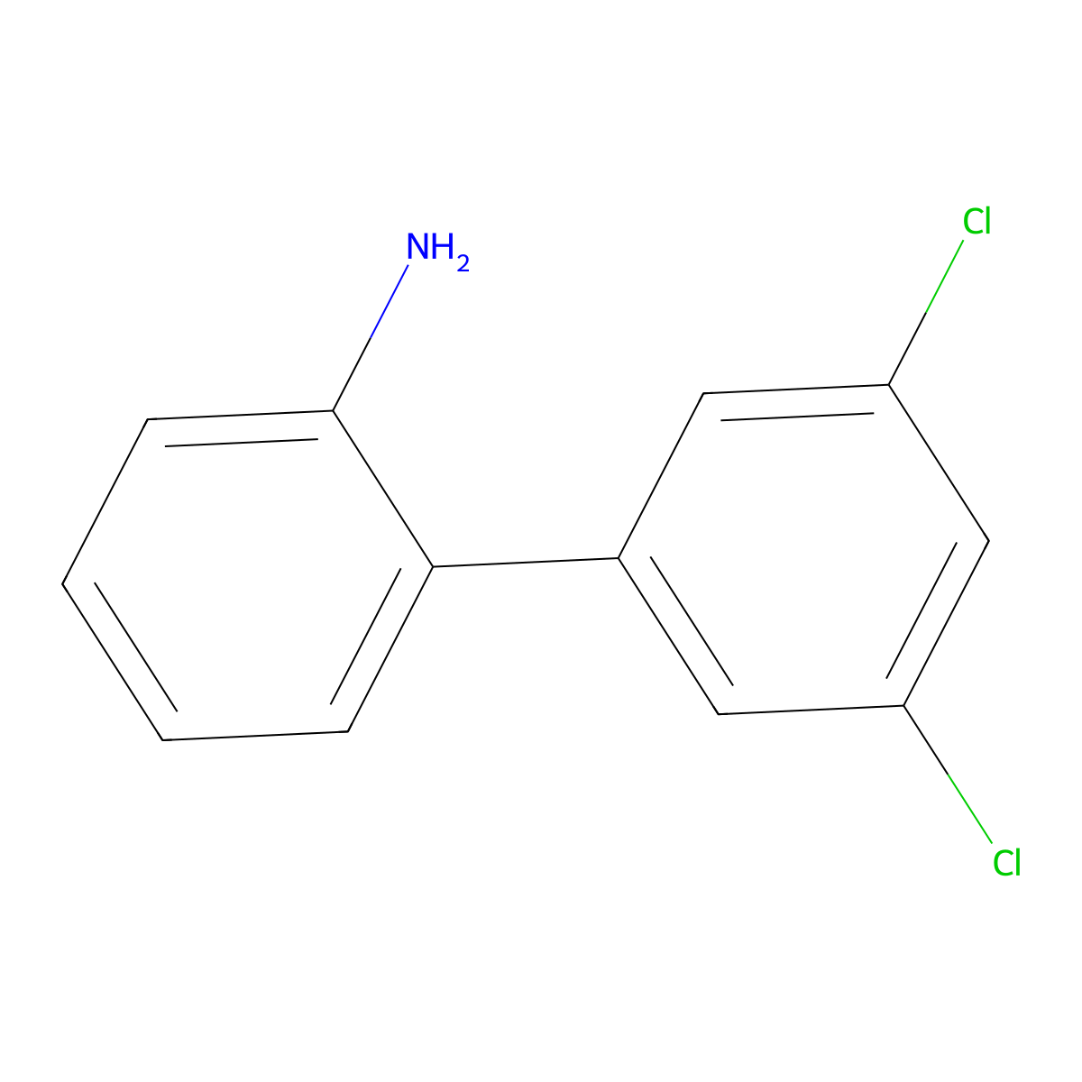 3',5'-Dichloro-biphenyl-2-amine molecular structure, CAS 859080-02-7