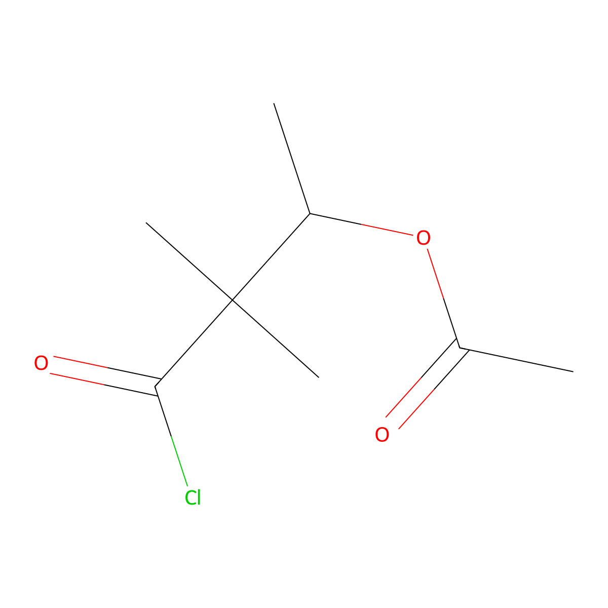 3-Acetoxy-2,2-dimethylbutyryl chloride molecular structure, CAS 859082-28-3