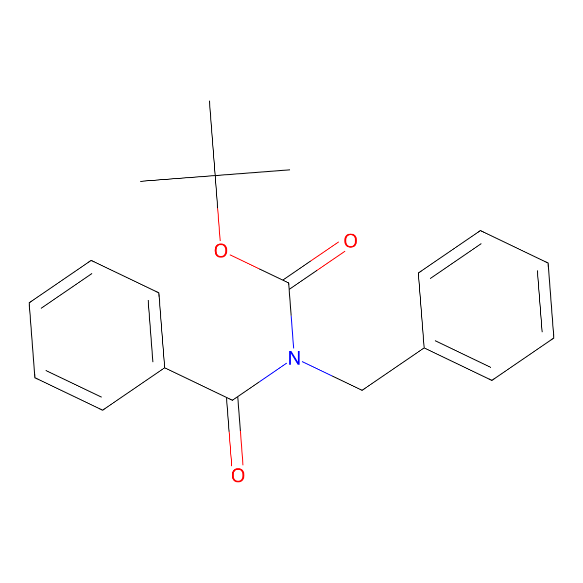 Tert-butyl benzoyl(benzyl)carbamate molecular structure, CAS 85909-02-0