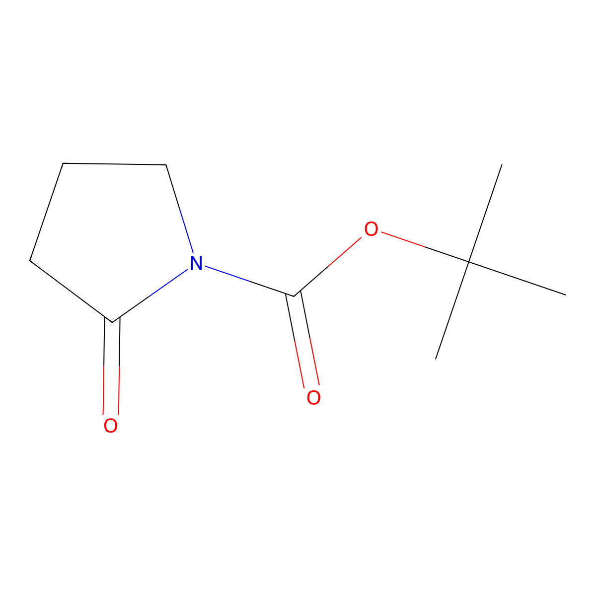 1-Pyrrolidinecarboxylic acid, 2-oxo-, 1,1-dimethylethyl ester molecular structure, CAS 85909-08-6