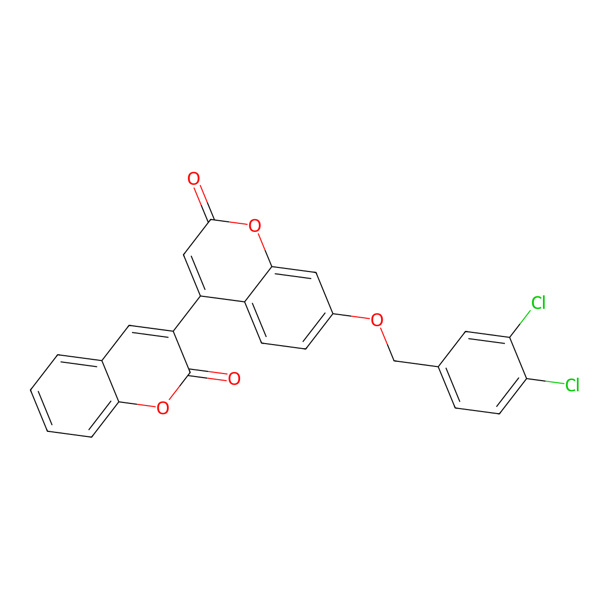 7'-[(3,4-dichlorobenzyl)oxy]-2H,2'H-3,4'-bichromene-2,2'-dione molecular structure, CAS 859109-47-0
