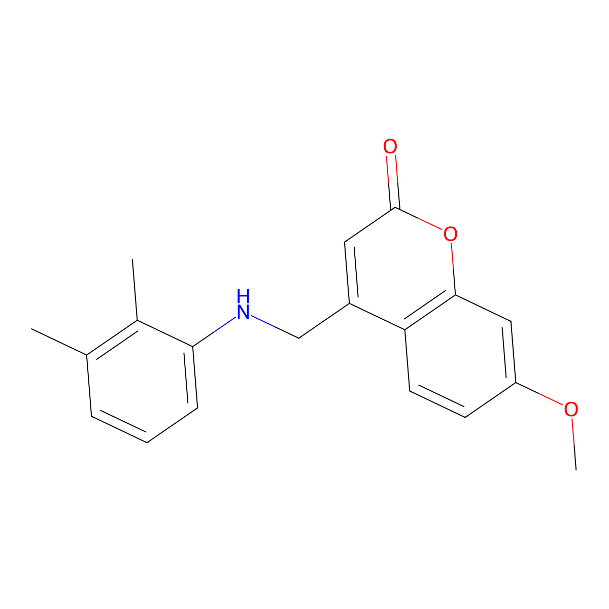 4-{[(2,3-dimethylphenyl)amino]methyl}-7-methoxy-2H-chromen-2-one molecular structure, CAS 859109-71-0