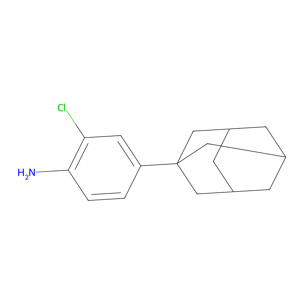 4-(Adamantan-1-yl)-2-chloroaniline molecular structure, CAS 85911-33-7