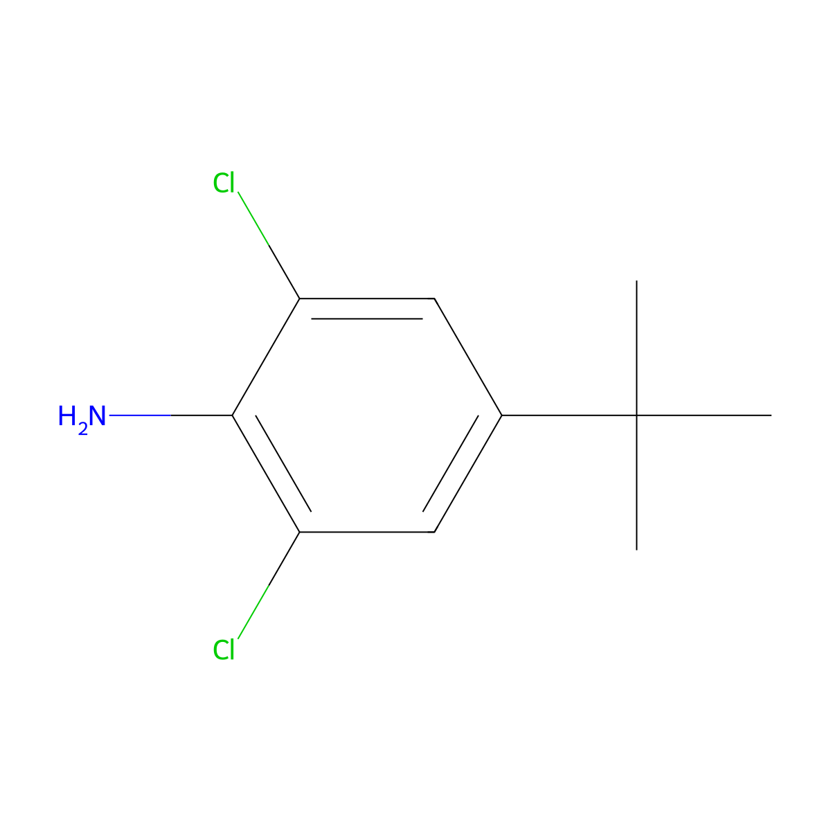 4-(Tert-butyl)-2,6-dichloroaniline molecular structure, CAS 85911-37-1
