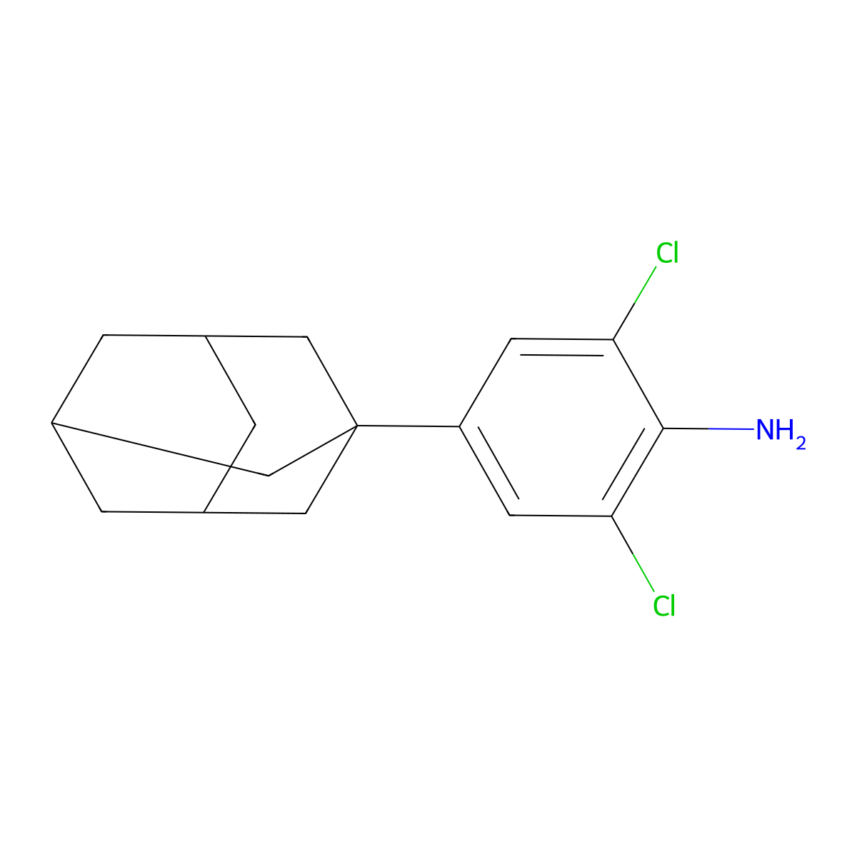 4-(Adamantan-1-yl)-2,6-dichloroaniline molecular structure, CAS 85911-38-2