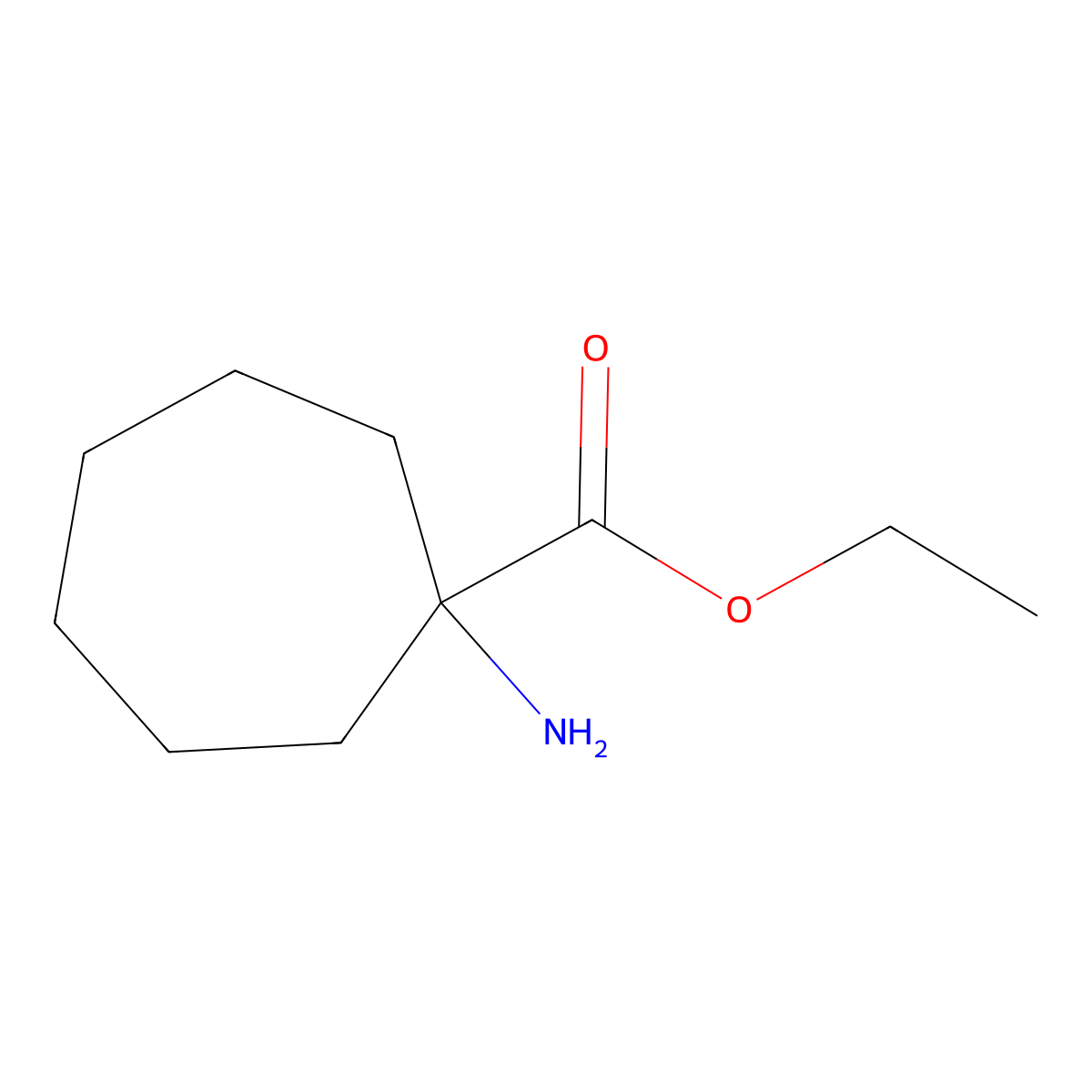 Ethyl 1-aminocycloheptane-1-carboxylate molecular structure, CAS 85911-50-8