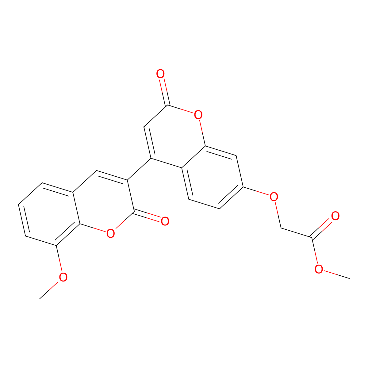 Methyl 2-[4-(8-methoxy-2-oxochromen-3-yl)-2-oxochromen-7-yl]oxyacetate molecular structure, CAS 859110-55-7