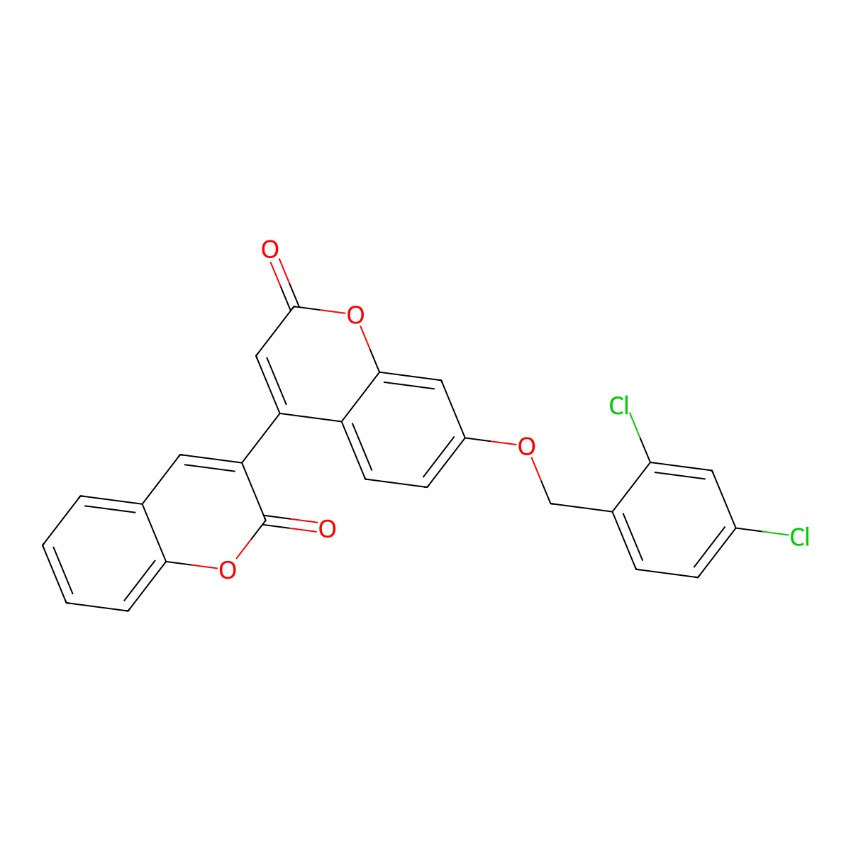 7'-[(2,4-dichlorobenzyl)oxy]-2H,2'H-3,4'-bichromene-2,2'-dione molecular structure, CAS 859110-58-0