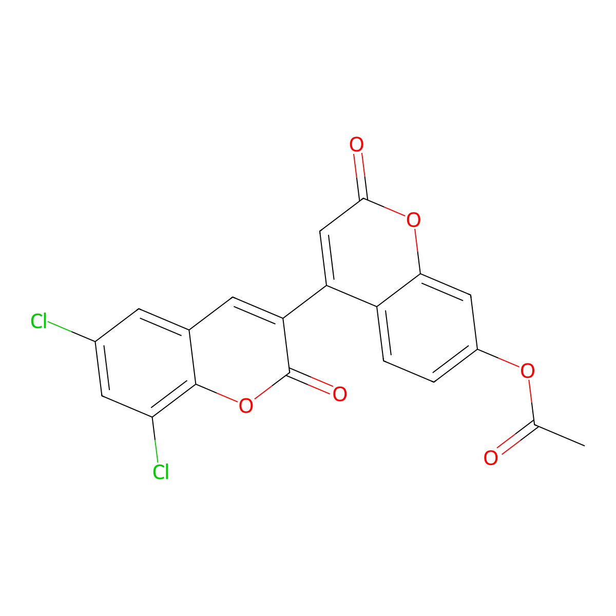 4-(6,8-dichloro-2-oxo-2H-chromen-3-yl)-2-oxo-2H-chromen-7-yl acetate molecular structure, CAS 859110-62-6