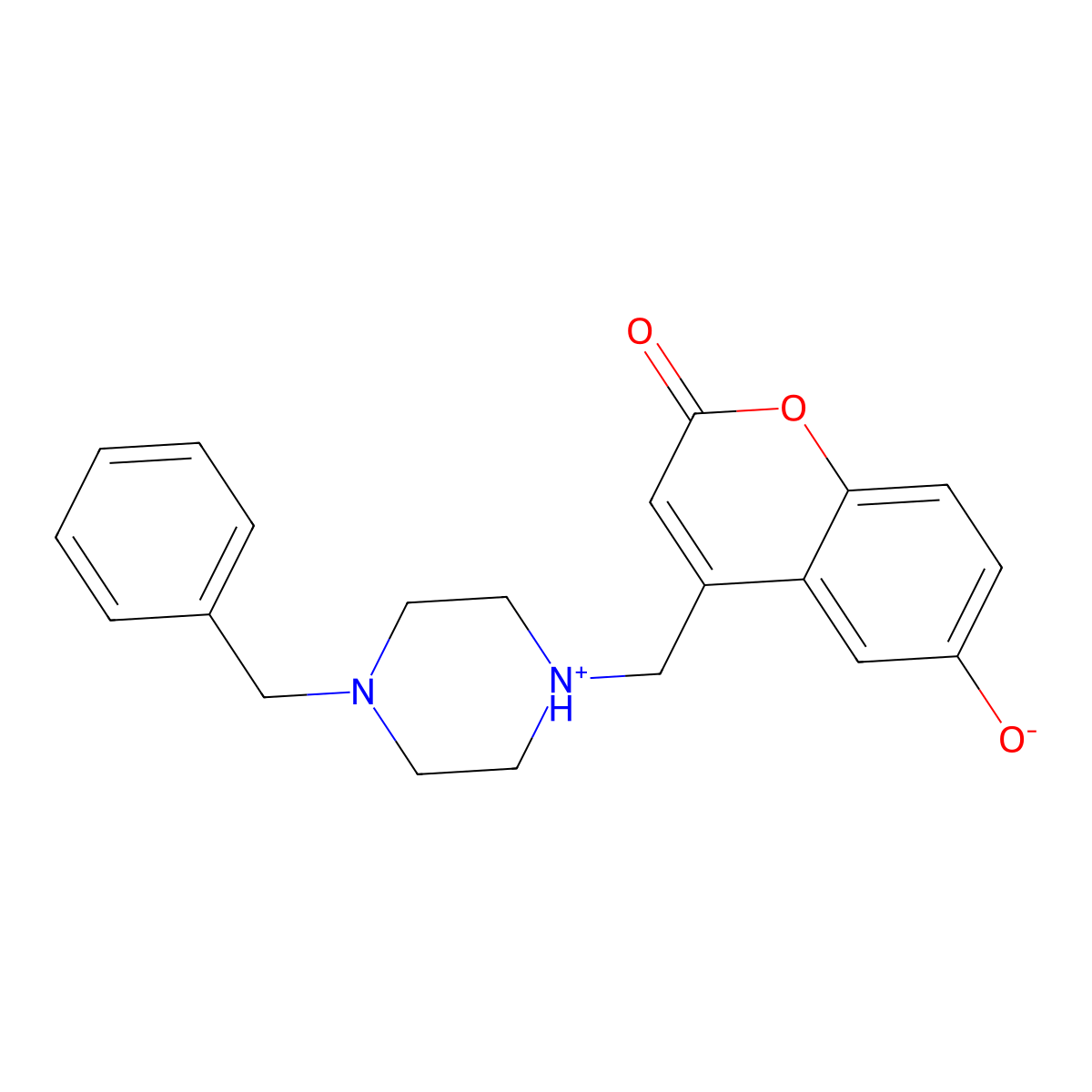 4-[(4-Benzylpiperazin-1-yl)methyl]-6-hydroxychromen-2-one molecular structure, CAS 859110-63-7