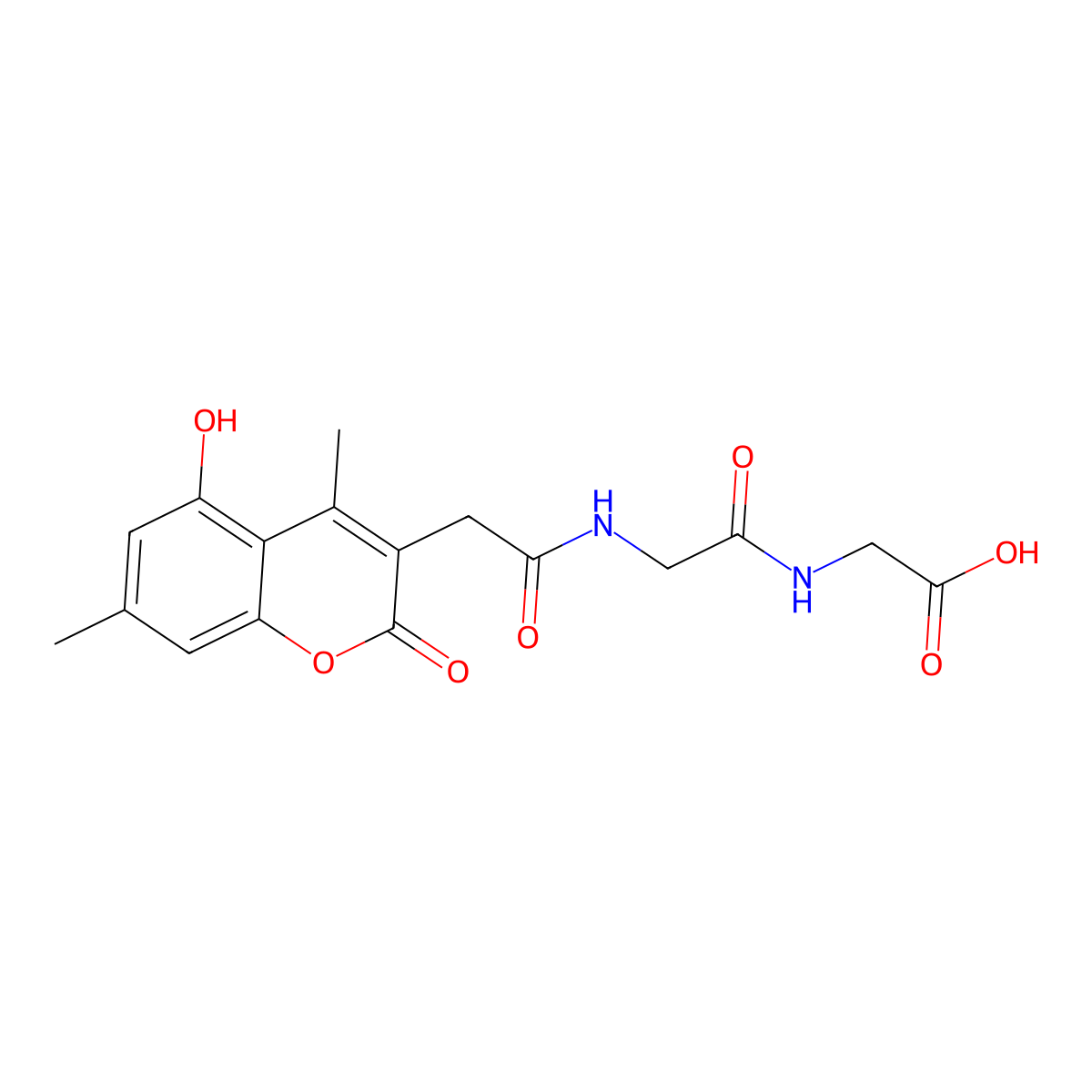 N-[(5-hydroxy-4,7-dimethyl-2-oxo-2H-chromen-3-yl)acetyl]glycylglycine molecular structure, CAS 859111-01-6