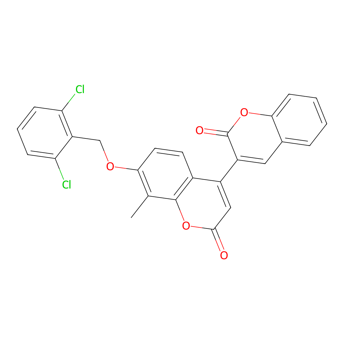 7'-[(2,6-dichlorobenzyl)oxy]-8'-methyl-2H,2'H-3,4'-bichromene-2,2'-dione molecular structure, CAS 859111-60-7