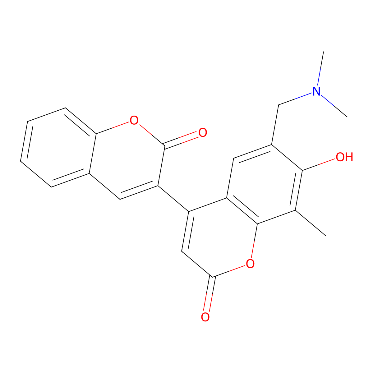 6-[(dimethylamino)methyl]-7-hydroxy-8-methyl-4-(2-oxo-2H-chromen-3-yl)-2H-chromen-2-one molecular structure, CAS 859111-92-5