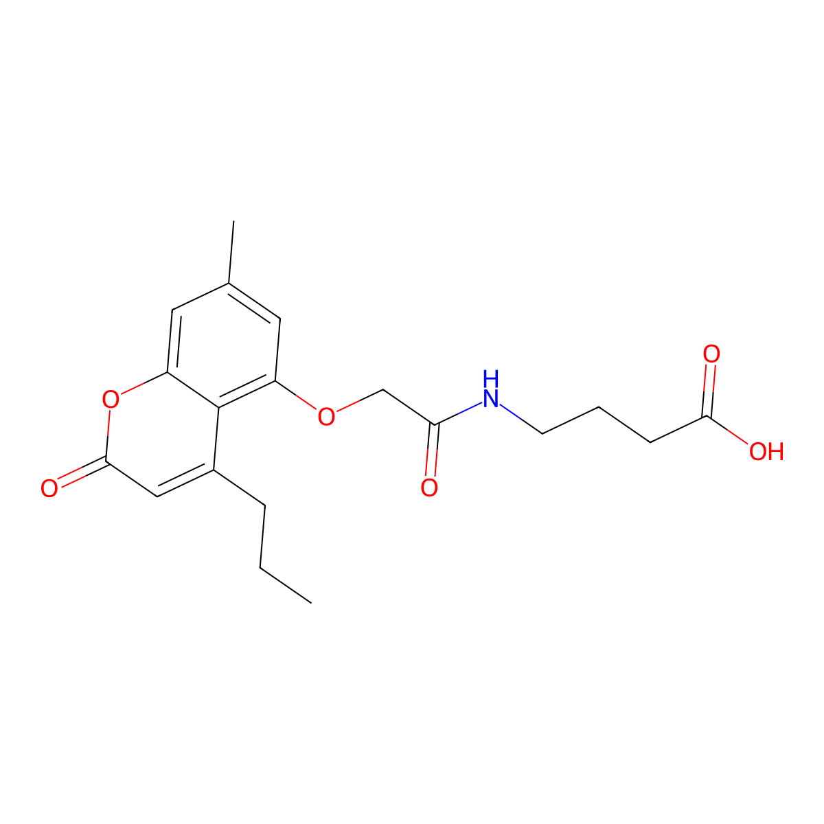 4-({[(7-methyl-2-oxo-4-propyl-2H-chromen-5-yl)oxy]acetyl}amino)butanoic acid molecular structure, CAS 859113-19-2