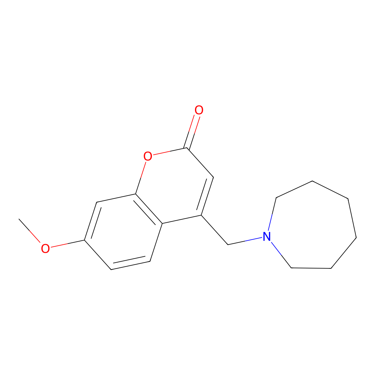 4-(Azepan-1-ylmethyl)-7-methoxychromen-2-one molecular structure, CAS 859113-76-1