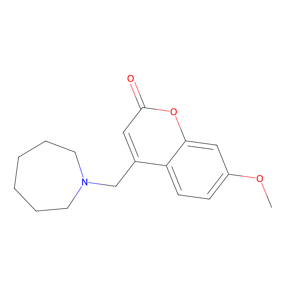4-(Azepan-1-ylmethyl)-7-methoxychromen-2-one molecular structure, CAS 859113-76-1