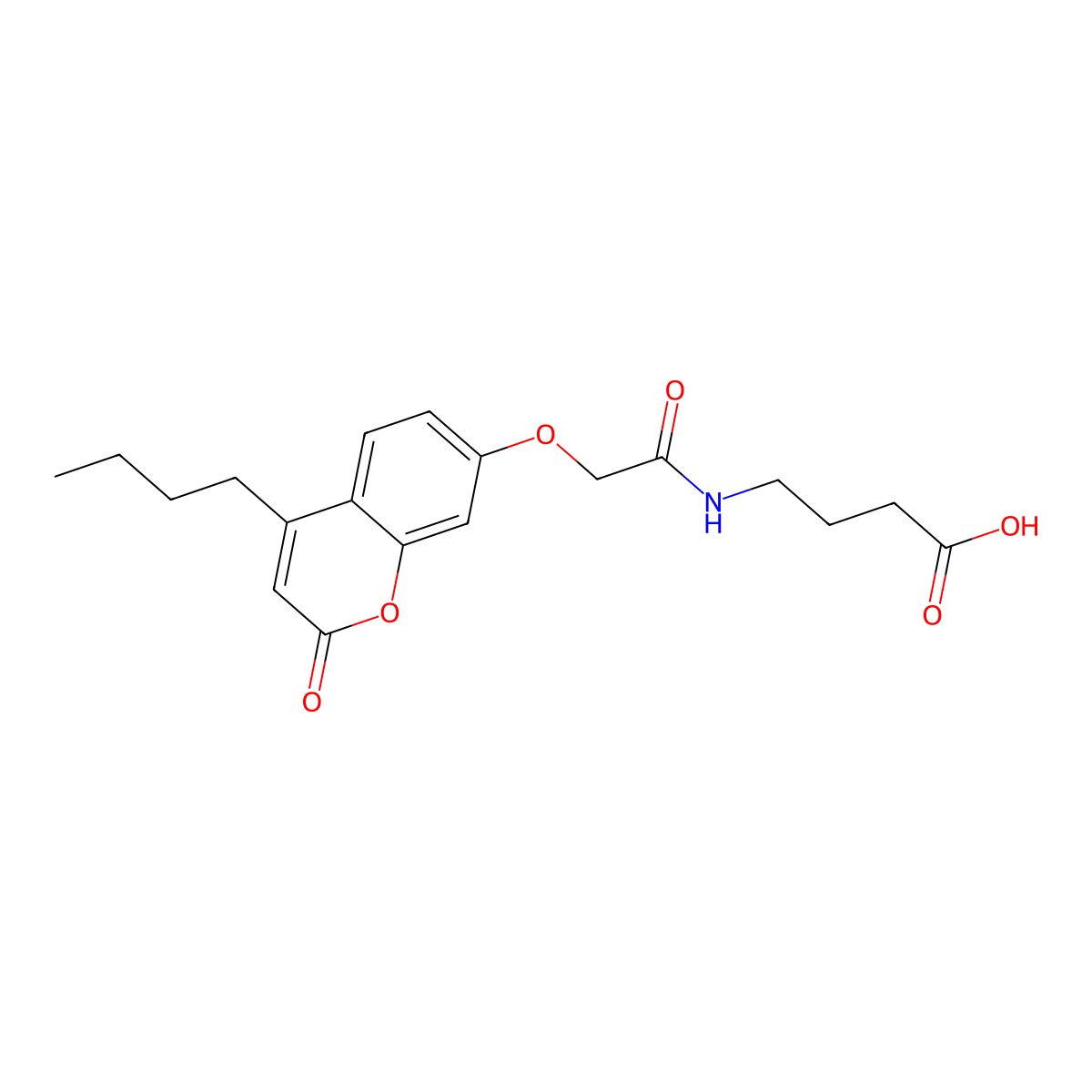 4-({[(4-butyl-2-oxo-2H-chromen-7-yl)oxy]acetyl}amino)butanoic acid molecular structure, CAS 859114-38-8