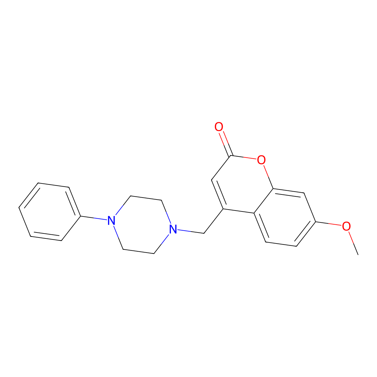 7-Methoxy-4-[(4-phenylpiperazin-1-yl)methyl]chromen-2-one molecular structure, CAS 859116-96-4