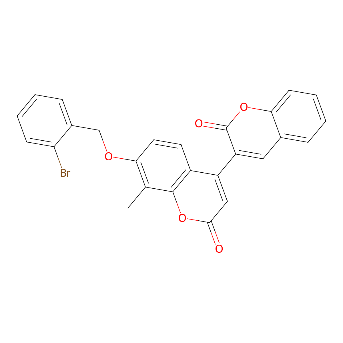 7'-[(2-bromobenzyl)oxy]-8'-methyl-2H,2'H-3,4'-bichromene-2,2'-dione molecular structure, CAS 859128-18-0