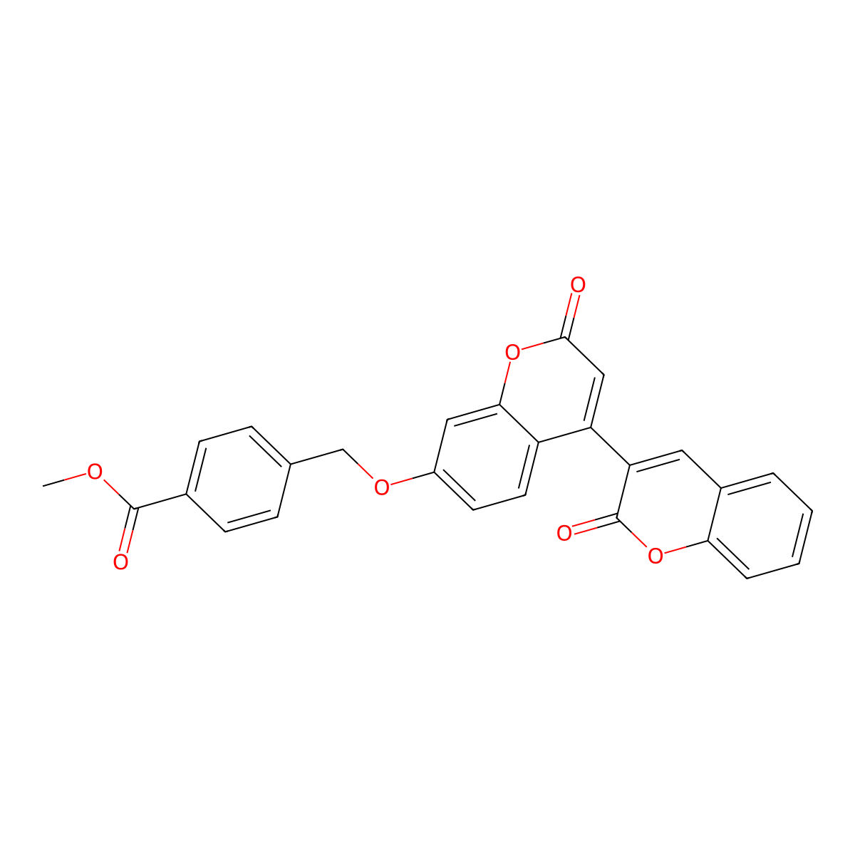 methyl 4-({[2-oxo-4-(2-oxo-2H-chromen-3-yl)-2H-chromen-7-yl]oxy}methyl)benzoate molecular structure, CAS 859128-22-6