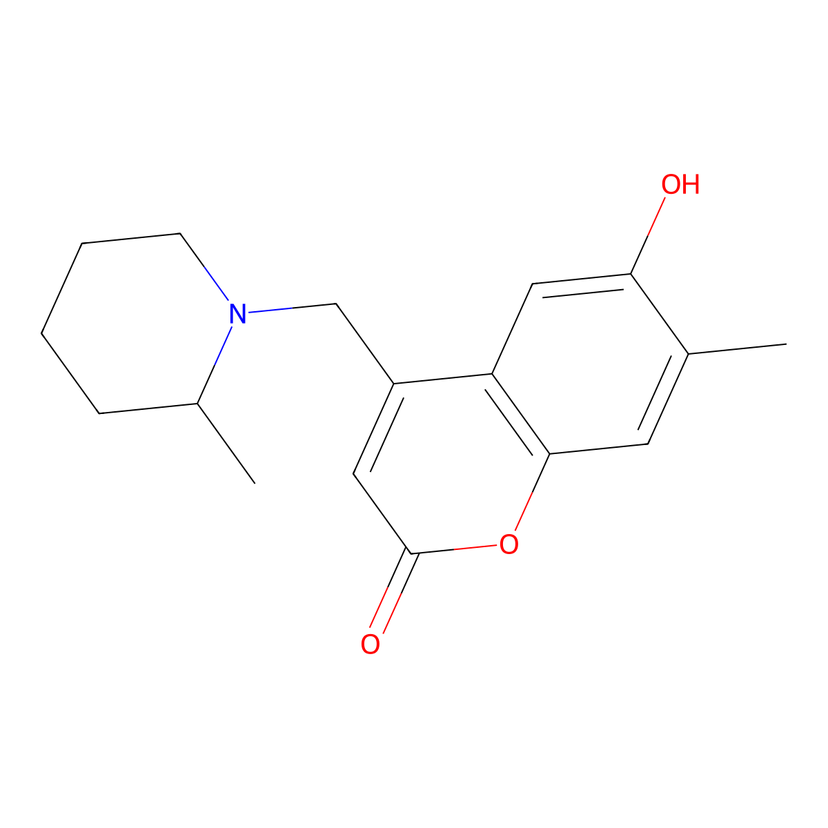 6-hydroxy-7-methyl-4-((2-methylpiperidin-1-yl)methyl)-2H-chromen-2-one molecular structure, CAS 859128-86-2