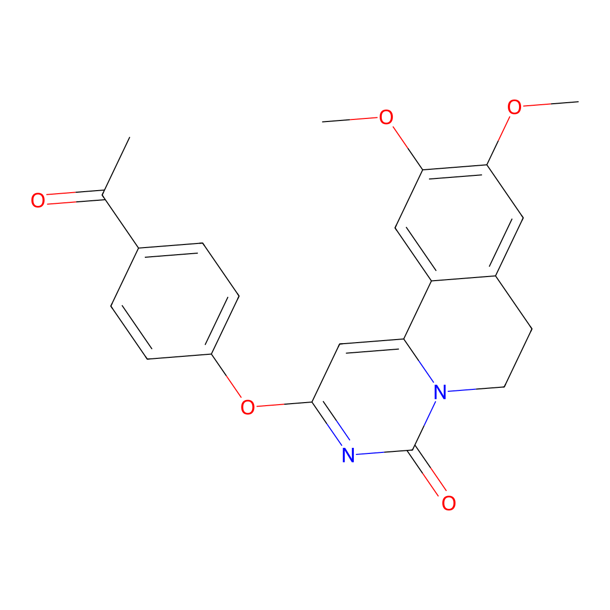 2-(4-Acetylphenoxy)-9,10-dimethoxy-6,7-dihydropyrimido[6,1-a]isoquinolin-4-one molecular structure, CAS 859131-60-5
