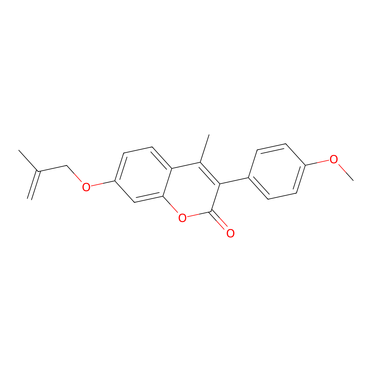 3-(4-methoxyphenyl)-4-methyl-7-((2-methylallyl)oxy)-2H-chromen-2-one molecular structure, CAS 859132-05-1