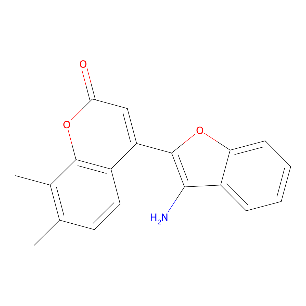 4-(3-aminobenzofuran-2-yl)-7,8-dimethyl-2H-chromen-2-one molecular structure, CAS 859133-23-6