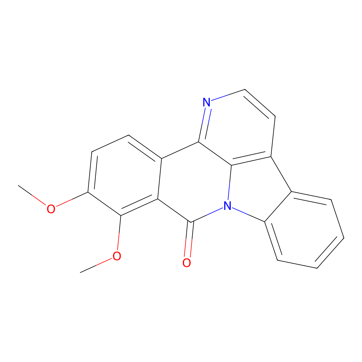 10,11-dimethoxy-9H-benzo[c]indolo[3,2,1-ij][1,5]naphthyridin-9-one molecular structure, CAS 859135-17-4