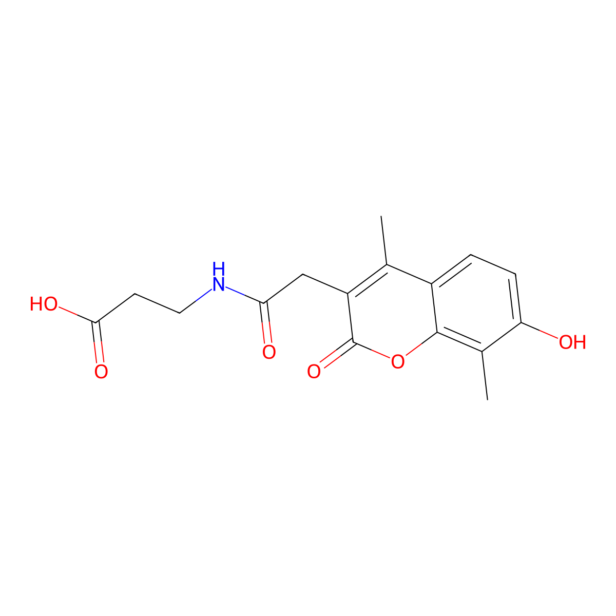 N-[(7-hydroxy-4,8-dimethyl-2-oxo-2H-chromen-3-yl)acetyl]-beta-alanine molecular structure, CAS 859137-54-5