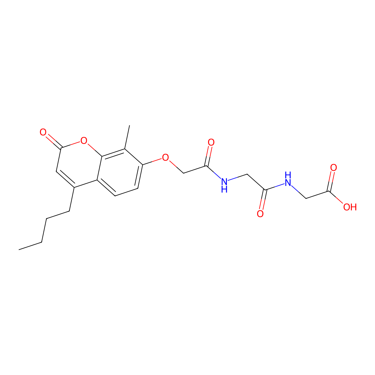 N-{[(4-butyl-8-methyl-2-oxo-2H-chromen-7-yl)oxy]acetyl}glycylglycine molecular structure, CAS 859138-59-3