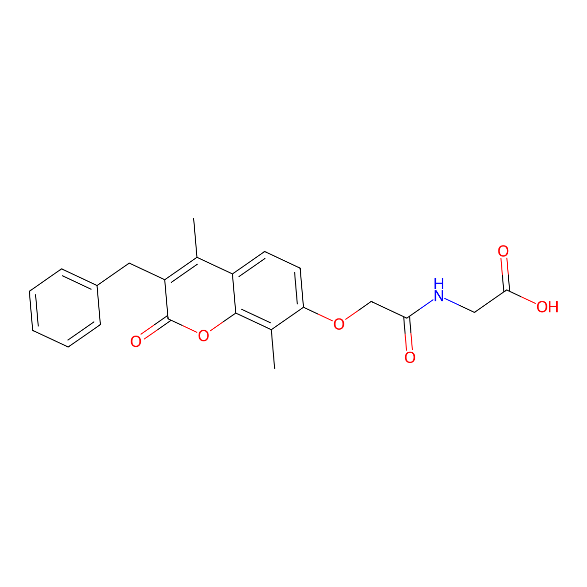 N-{[(3-benzyl-4,8-dimethyl-2-oxo-2H-chromen-7-yl)oxy]acetyl}glycine molecular structure, CAS 859138-81-1