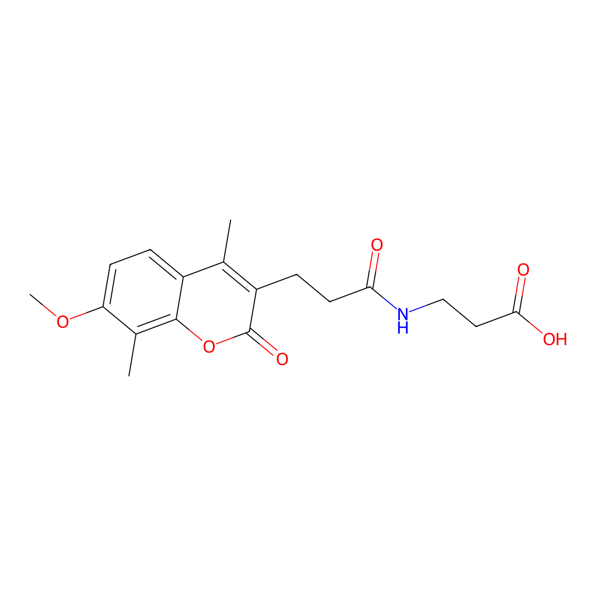 N-[3-(7-methoxy-4,8-dimethyl-2-oxo-2H-chromen-3-yl)propanoyl]-beta-alanine molecular structure, CAS 859138-84-4