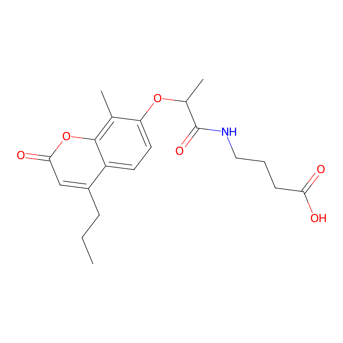 4-({2-[(8-methyl-2-oxo-4-propyl-2H-chromen-7-yl)oxy]propanoyl}amino)butanoic acid molecular structure, CAS 859138-88-8