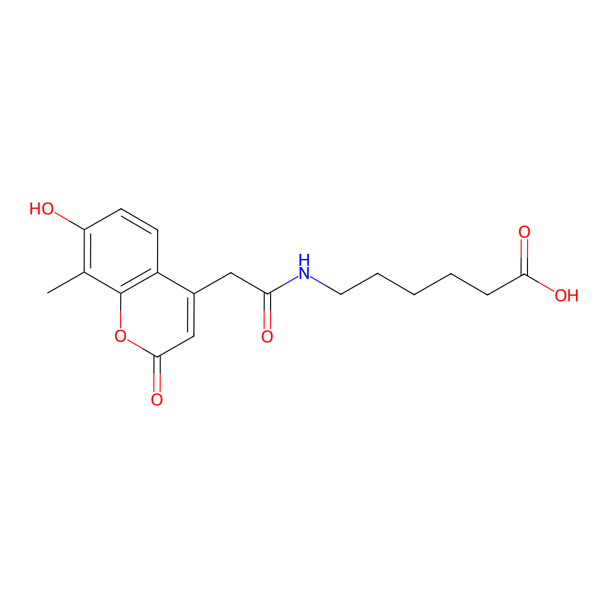 6-{[(7-hydroxy-8-methyl-2-oxo-2H-chromen-4-yl)acetyl]amino}hexanoic acid molecular structure, CAS 859139-08-5