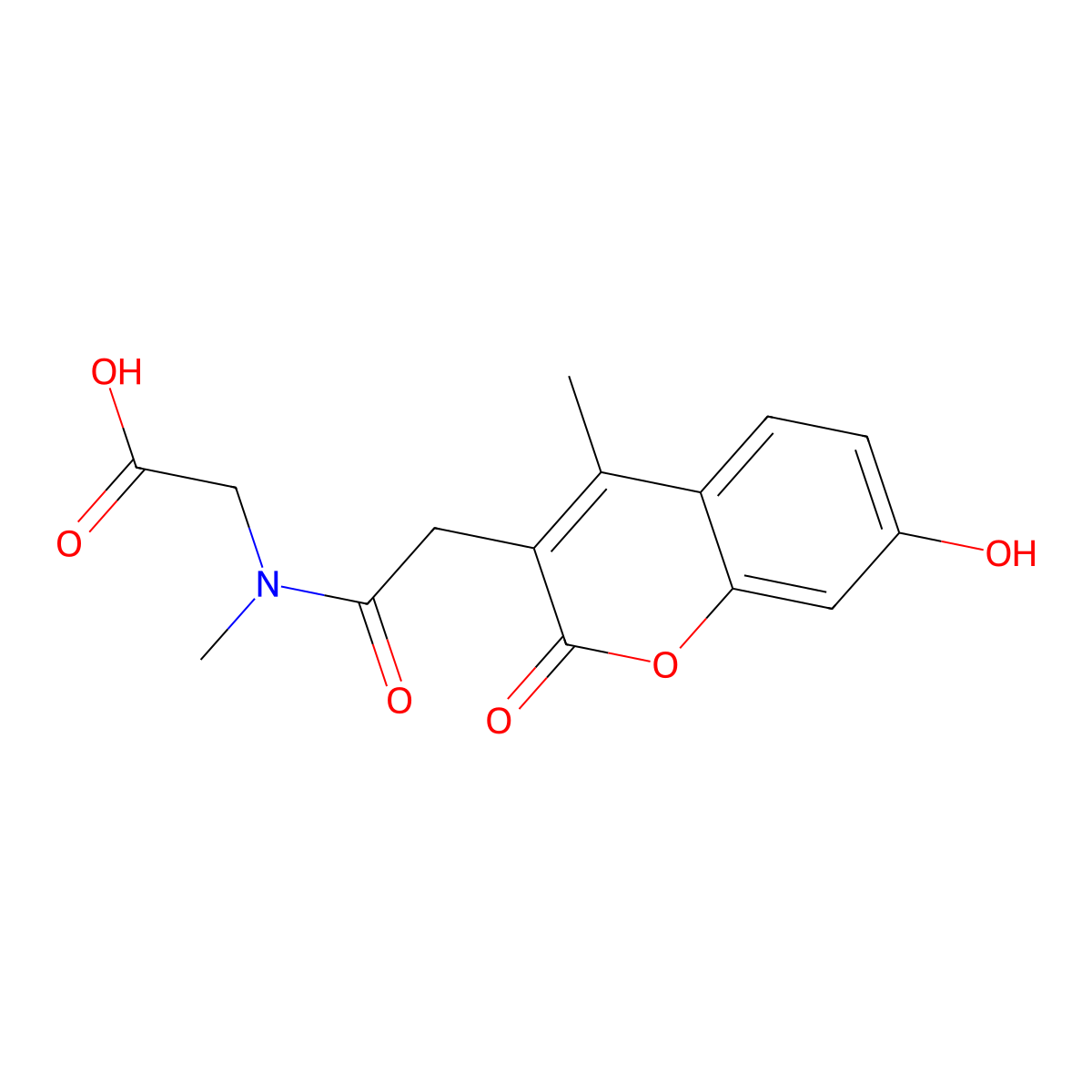 2-(2-(7-hydroxy-4-methyl-2-oxo-2H-chromen-3-yl)-N-methylacetamido)acetic acid molecular structure, CAS 859139-10-9