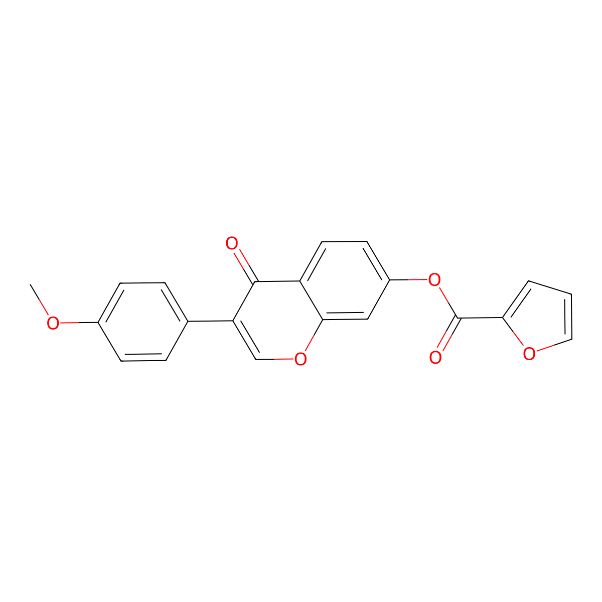 3-(4-methoxyphenyl)-4-oxo-4H-chromen-7-yl furan-2-carboxylate molecular structure, CAS 859139-37-0