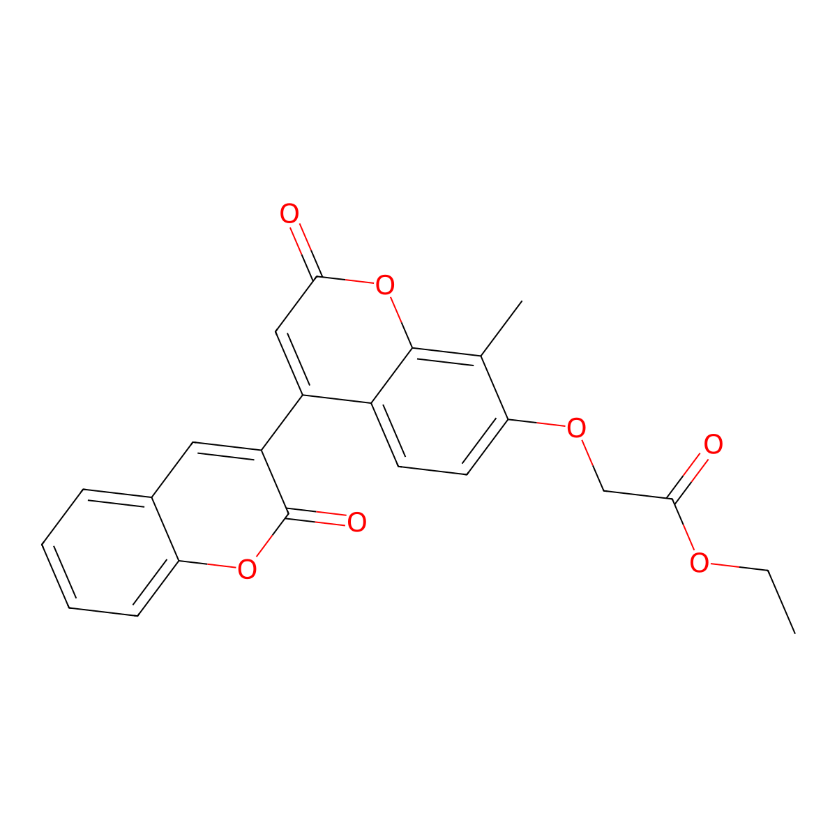 ethyl [(8'-methyl-2,2'-dioxo-2H,2'H-3,4'-bichromen-7'-yl)oxy]acetate molecular structure, CAS 859140-94-6