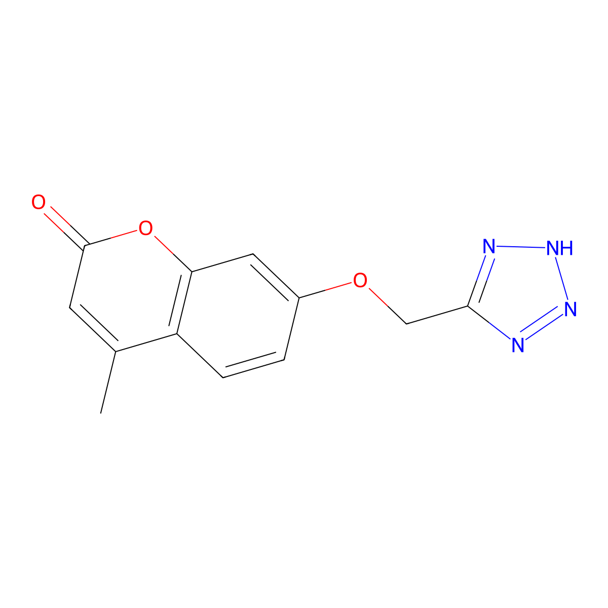 4-methyl-7-(1H-tetrazol-5-ylmethoxy)-2H-chromen-2-one molecular structure, CAS 859141-16-5