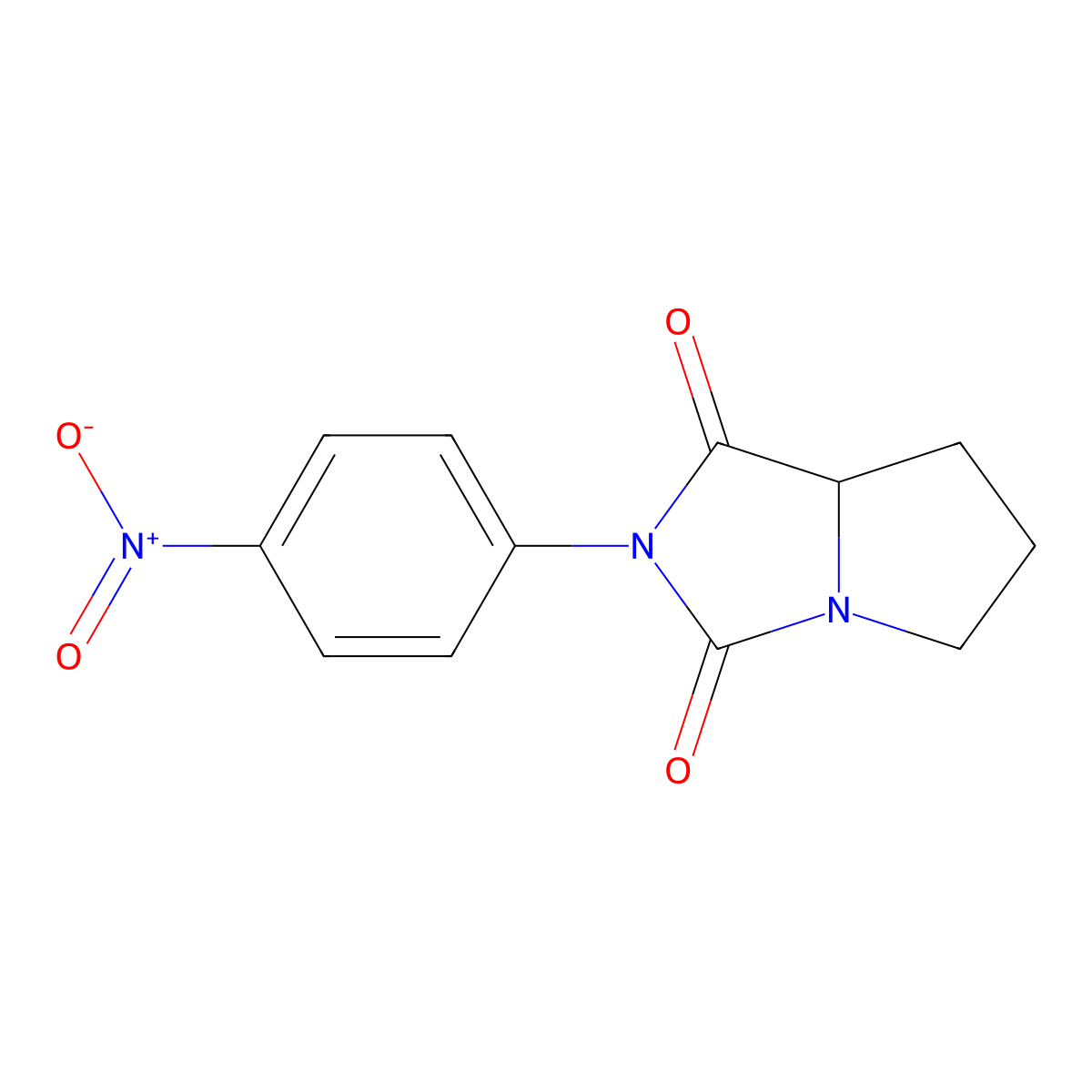 2-(4-Nitrophenyl)tetrahydro-1H-pyrrolo[1,2-c]imidazole-1,3(2H)-dione molecular structure, CAS 85915-88-4